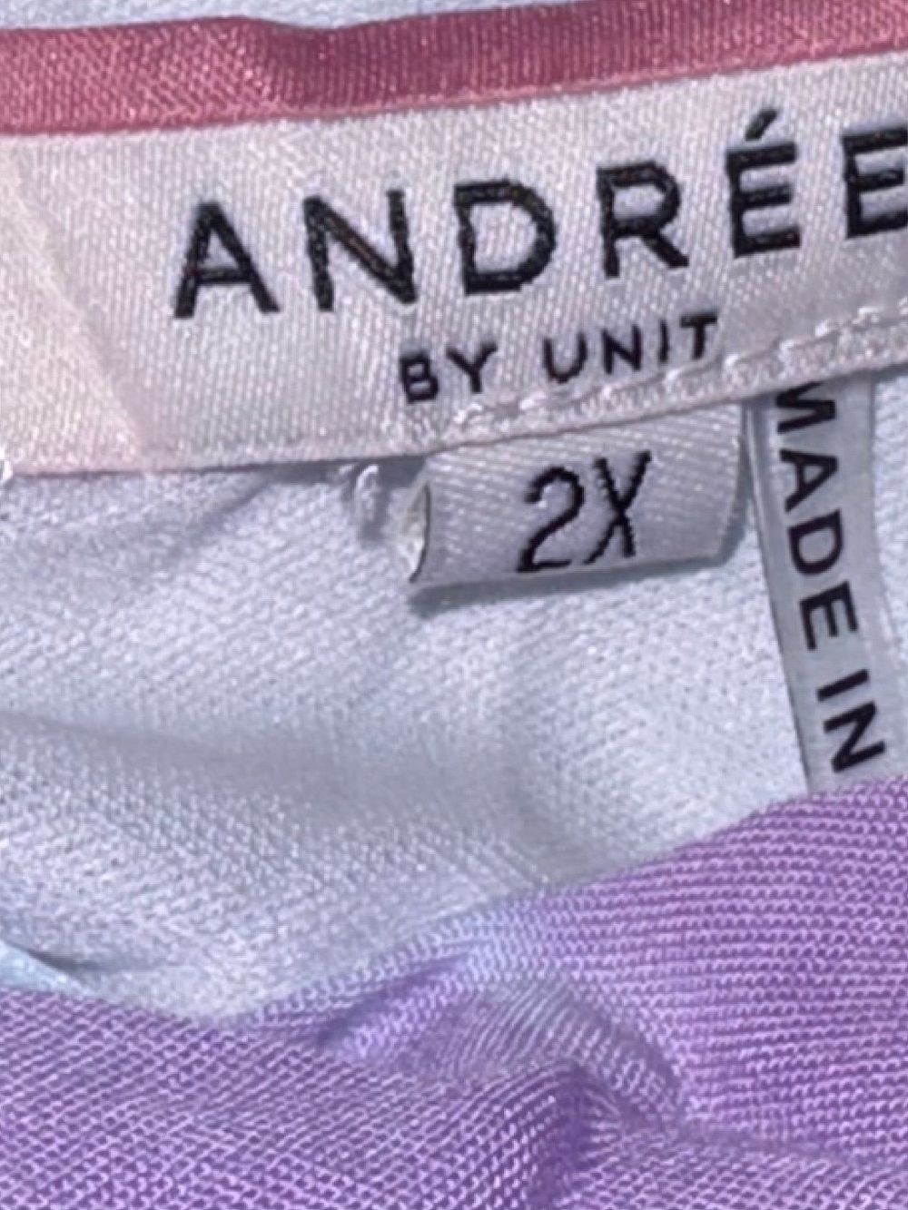 Andree by Unit Cotton Candy Pastel Mini V-neck Dress Size 2X MSRP $55 - Picture 3 of 3